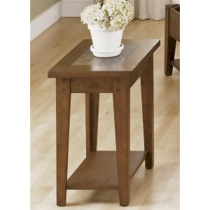 Liberty Furniture Hearthstone Chair Side Table in Rustic Oak Finish - All