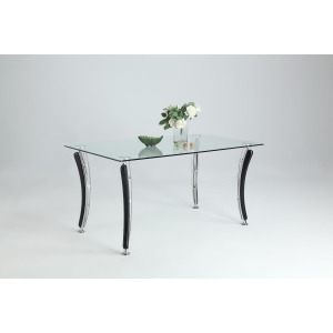 Chintaly Yolanda Dining Table In Clear Glass - All