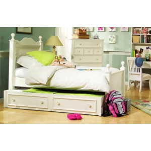Legacy Summer Breeze Low Poster Bed In Off White - All
