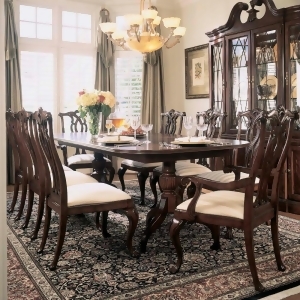 American Drew Cherry Grove 9 Piece Dining Room Set in Antique Cherry - All