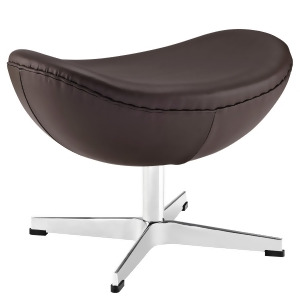 Modway Glove Leather Ottoman in Brown - All
