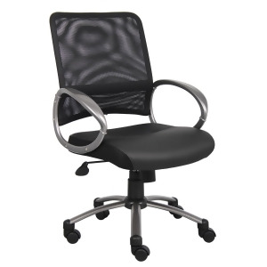 Boss Chairs Boss Mesh Back w/ Pewter Finish Task Chair - All