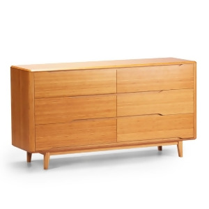 Greenington Currant Six Drawer Dresser in Classic Bamboo - All