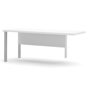 Bestar Pro-Linea Return Table With Metal Legs In White - All