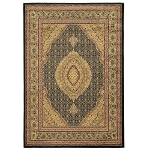 Linon Elegance Rug In Black And Ivory 2' X 3' - All