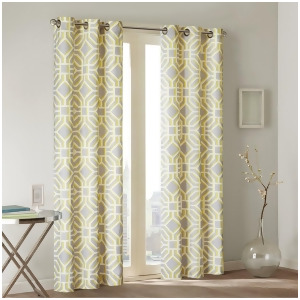 Intelligent Design Maci Window Curtain In Yellow Set of 4 - All