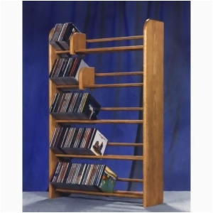 Wood Shed Solid Oak 5 Row Dowel Cd Rack - All