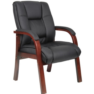 Boss Chairs Boss B8999-c Mid Back Wood Finished Guest Chairs - All