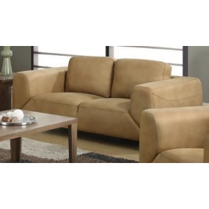 Monarch Specialties Tan Chocolate Brown Contrast Micro-Suede Love Seat I 8512Tn - All