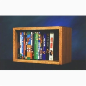 Wood Shed Solid Oak desktop or shelf Dvd Cabinet Individual Locking Slots - All