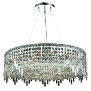 Lighting By Pecaso Chantal Collection Hanging Fixture D32in H7.5in Lt 18 Chrome - All