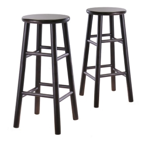 Winsome Wood Set of 2 30 Inch Bevel Seat Stool - All