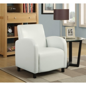 Monarch Specialties 8049 Leather-Look Accent Chair in White - All