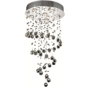 Lighting By Pecaso Bernadette Collection Hanging Fixture D18in H34in Lt 6 Chrome - All