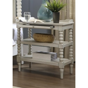 Liberty Furniture Harbor View Open Night Stand in Dove Gray Finish - All