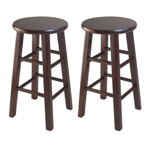 Winsome Wood Set of 2 24 Inch Counter Stool w/ Square Legs - All