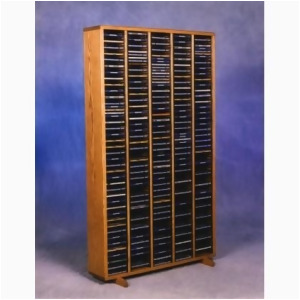 Wood Shed Solid Oak Tower for CD's Individual Locking Slots - All