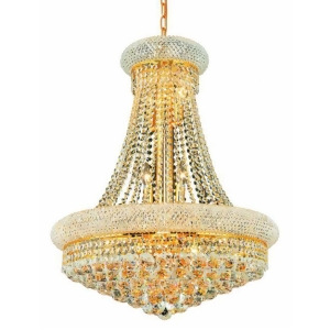 Lighting By Pecaso Adele Collection Hanging Fixture D24in H32in Lt 14 Gold Finis - All