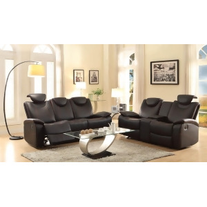 Homelegance Talbot 2 Piece Living Room Set in Black Leather - All