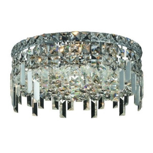Lighting By Pecaso Chantal Collection Flush Mount D14in H5.5in Lt 4 Chrome Finis - All