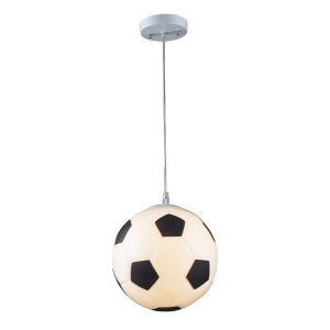 Elk Lighting 5123/1 1 Light Soccer Ball Pendant in Silver - All