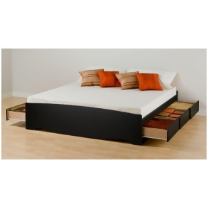 Prepac Black King 6-Drawer Platform Storage Bed - All
