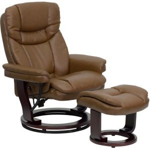 Flash Furniture Contemporary Palimino Leather Recliner Ottoman w/ Swiveling Ma - All