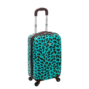 Rockland Blue Leopard 20 Polycarbonate Carry On - All
