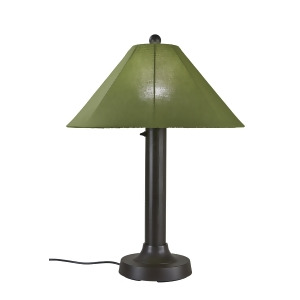 Patio Living Catalina Table Lamp 65647 with 3 bronze body and spectrum cilantro - All