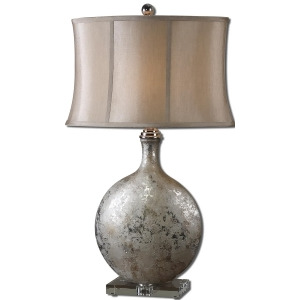 Uttermost Navelli Table Lamp w/ Semi-Bell Shade in Champagne Bronze - All