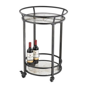 Sterling Industries World Map Bar Cart - All