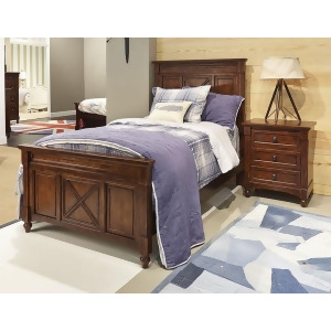 Legacy Big Sur Panel Bed In Saddle Brown - All