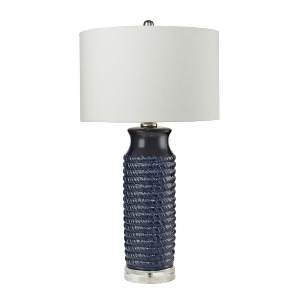 Dimond Lighting 30 Wrapped Rope Ceramic Table Lamp In Navy Blue - All