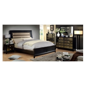 Furniture of America Gold Accent Bed In Black - All