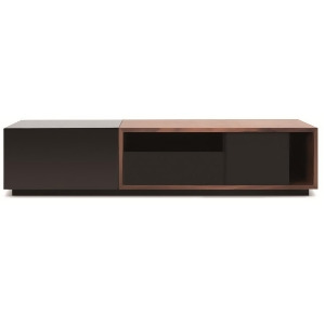 J M Furniture Tv Stand 047 in Black High Gloss Walnut - All