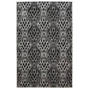 Linon Milan Rug In Black And Grey 1.10 x 2.10 - All