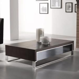J M Furniture Modern Coffee Table 888 in Dark Oak - All