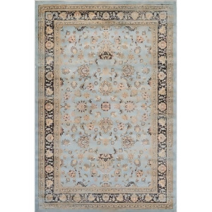 Couristan Zahara Farahan Amulet Rug In Light Blue Rug In Black - All