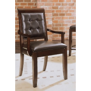 American Drew Tribecca Upholstered Leather Arm Chair-KD in Root Beer - All