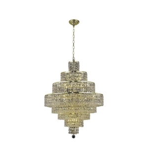 Lighting By Pecaso Chantal Collection Hanging Fixture D26in H35in Lt 22 Gold Fin - All