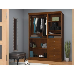 Bestar Versatile 61'' Classic Kit In With Narrow Drawers Tuscany Brown - All
