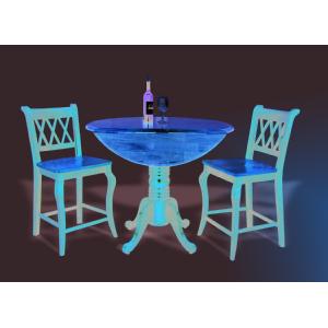 Sunset Trading Round Cafe Table in Nutmeg Light Oak Finish with Light Oak Finish - All