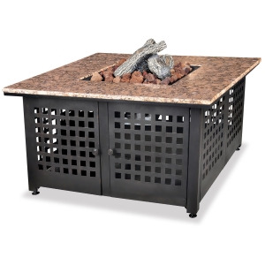 Uniflame Gad1200b Lp Gas Outdoor Firebowl with Granite Mantel - All