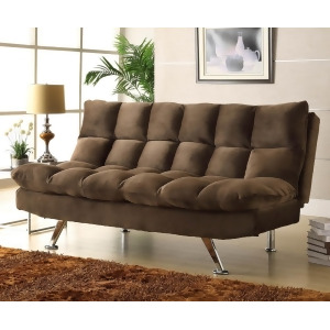 Homelegance Jazz Elegant Lounger in Chocolate Microfiber - All