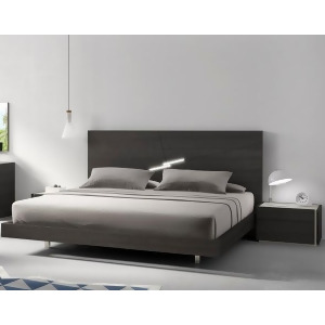 J M Furniture Faro 3 Piece Platform Bedroom Set in Wenge - All