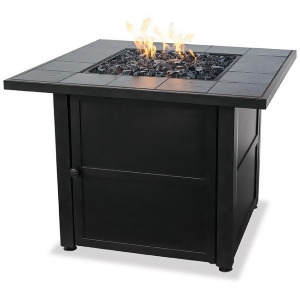 Uniflame Gad1399sp Lp Gas Outdoor Firebowl with Slate Tile Mantel - All