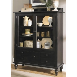 Liberty Furniture Whitney Display Cabinet in Black Cherry Finish - All