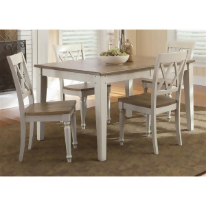 Liberty Furniture Al Fresco Opt 5 Piece Rectangular Table Set in Driftwood and S - All
