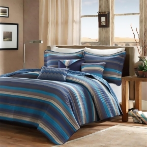 Madison Park Yosemite 6 Piece Quilted Coverlet Set In Blue - All