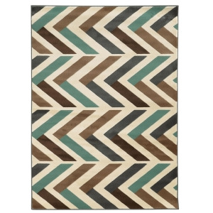 Linon Roma Rug In Ivory And Turquoise 2x3 - All